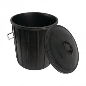 *CUBO GOMA C/TAPA 105L. CAUCHO