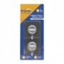 *COLGADOR PLASTICO ADH. MOVIL. 2 UD METALIZADO BLISTER 2