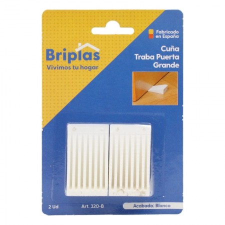 CUÑA TRABA PUERTA GRANDE 2 UD BLANCO BLISTER 2