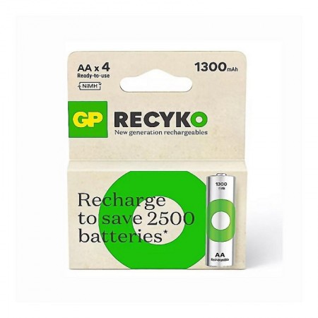 PILAS RECARGABLES RECYKO R06 1300MH BLISTER 4