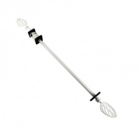 *BARRA CORTINA METAL 70-120 CM BLANCO