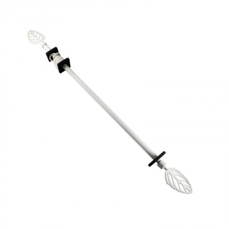*BARRA CORTINA METAL 70-120 CM BLANCO