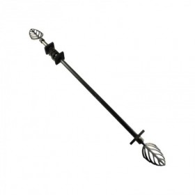 *BARRA CORTINA METAL 70-120 CM ORO-NEGRO