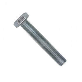 TORNILLO HEXAGONAL 10X20 DIN-933 8.8 ZINC. ACERO BLANCO CAJA 200