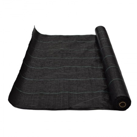 MALLA ANTIHIERBAS NEGRO 2MT. 110-115GR. R/100MT