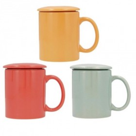 TAZA MUG CERAMICA 33 CL  FILTRO  TAPA