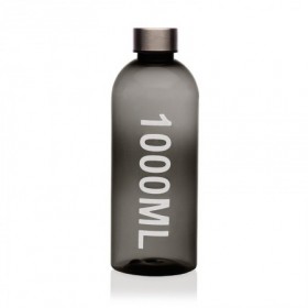 BOTELLA PLASTICO REUTILIZABLE 1000 ML GRIS