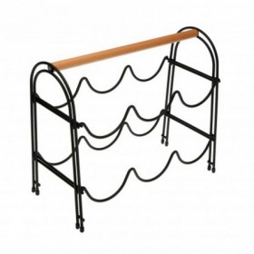 BOTELLERO METAL MADERA 14x27,5x32,7 CM
