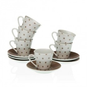 TAZAS CAFE  PLATO STARY PORCELANA JUEGO 6