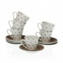 TAZAS CAFE  PLATO STARY PORCELANA JUEGO 6