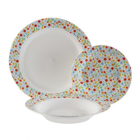 VAJILLA PORCELANA FLANDES 18 PIEZAS