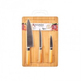 TABLA BAMBU 40x26,3x4 CM  3 CUCHILLOS
