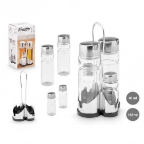 VINAGRERAS ACERO INOXIDABLE  VIDRIO  JUEGO