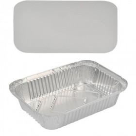 BANDEJAS ALUMINIO  TAPA 25x19 CM SET 4
