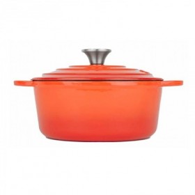 COCOTTE HIERRO ESMALTE NARANJA 4,8L LT012