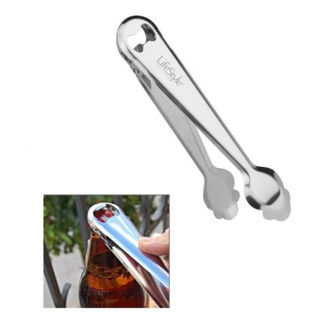 PINZA HIELO  ABRIDOR INOXIDABLE