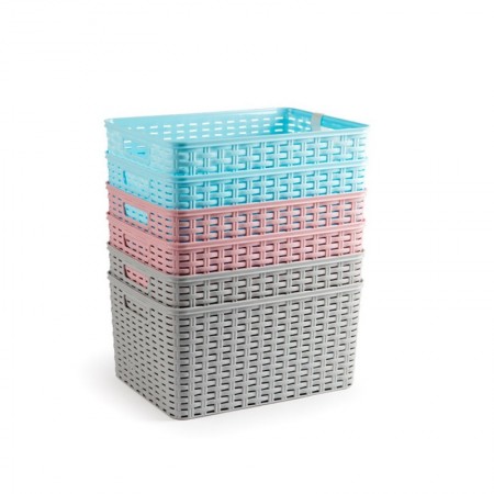 CESTA MIMBRE 38,5x28,5x19 CM SURTIDAS