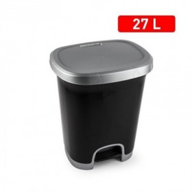 CUBO PEDAL 27 LITROS NEGRO/GRIS