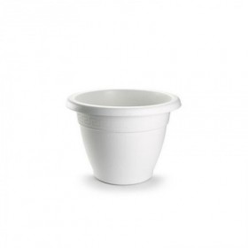 MACETA REDONDA 16x16x12 CM BLANCA 1142501