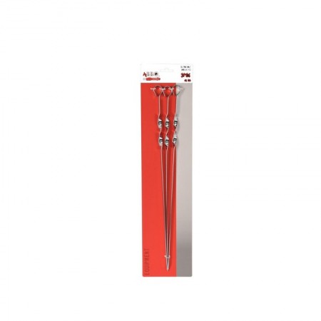 PINCHOS BROCHETAS 45 CM ACERO BLISTER 3