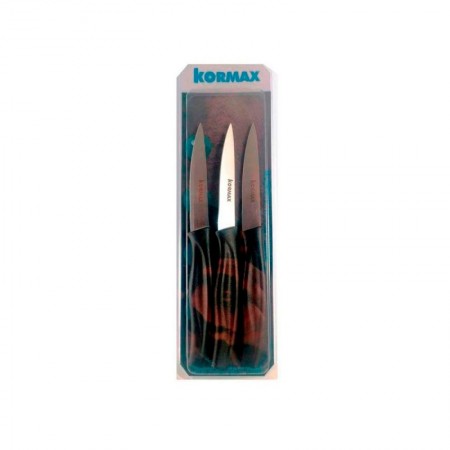 CUCHILLOS MONDADOR 9 CM MANGO NEGRO PACK 3