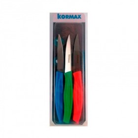 CUCHILLOS MONDADOR 9 CM MANGO COLORES PACK 3