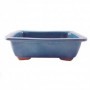 *MACETA BONSAI CERAMICA AZUL BRILLO N2 22x15 CM