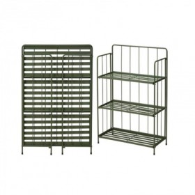 ESTANTERIA PLEGABLE 58x27x90 CM METAL NEGRA