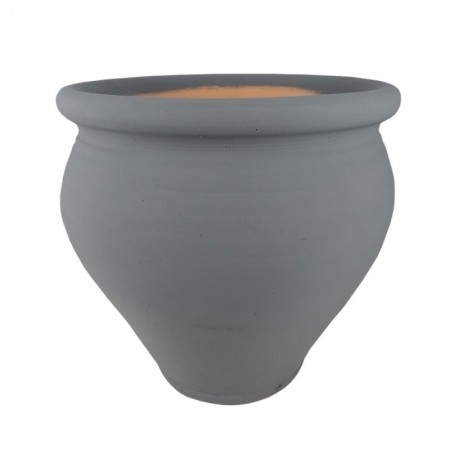 MACETA BARRO PEQUEÑA 25x25 GRIS
