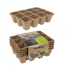 SEMILLEROS 12 HUECOS 16x12x4,5 CM SET 5