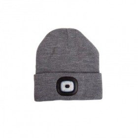 GORRO CON LUZ LED GRIS