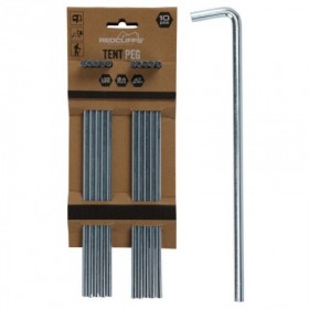 PIQUETAS TIENDA CAMPAÑA METALICA 23 CM BLISTER 10