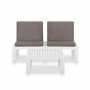TRESILLO MACARENA  COJINES BLANCO CONJUNTO