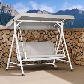 *BALANCIN MOMA ACERO BLANCO 193x115x175 CM