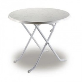 MESA REDONDA PLEGABLE 85 CM BLANCA
