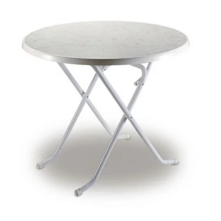 MESA REDONDA PLEGABLE 85 CM BLANCA