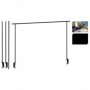 BARRA EXTENSIBLE MESA 135/250 CM NEGRA