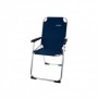 SILLON FIJO PLEGABLE ALTO ALUMINIO 67x53x90 CM AZUL