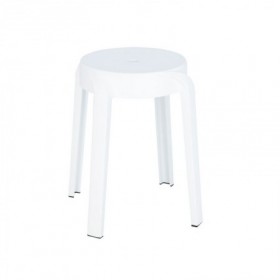 TABURETE RESINA 34x45 CM APILABLE BLANCO