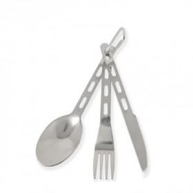 CUBIERTOS INOXIDABLES CAMPING  SET 3