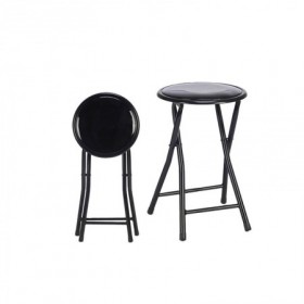 TABURETE PLEGABLE NEGRO BRILLO