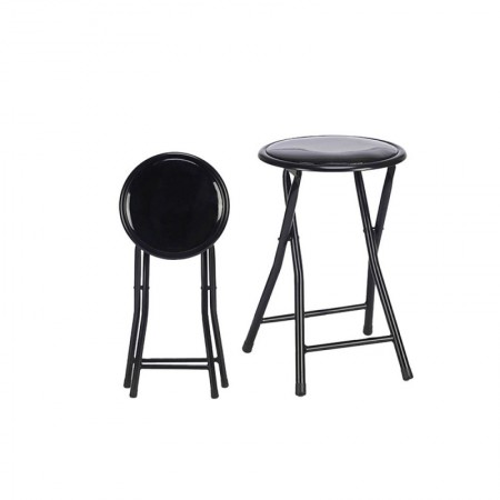 TABURETE PLEGABLE NEGRO BRILLO