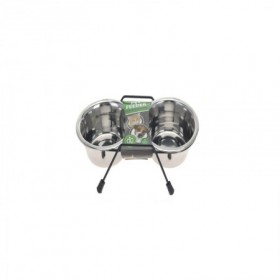 COMEDERO DOBLE INOXIDABLE 35x17 CM