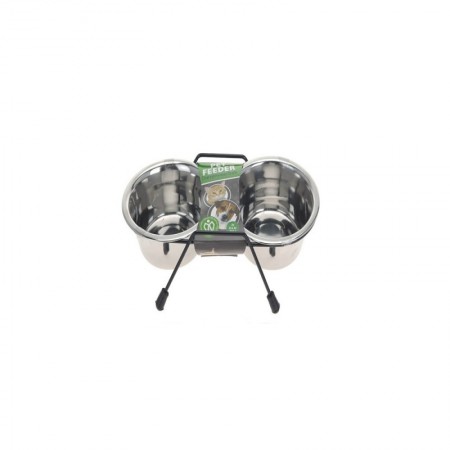 COMEDERO DOBLE INOXIDABLE 35x17 CM