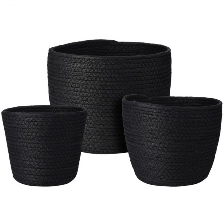CESTAS VEGETAL NEGRAS 171923 CM LOTE 3