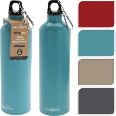 *BOTELLA ALUMINIO MOSQUETON 700 ML SURTIDA