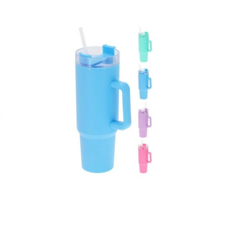 TERMO MUG  PAJITA COLORES SURTIDOS