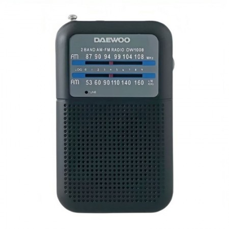 RADIO PORTATIL CON ALTAVOZ AM/FM NEGRA DW1008