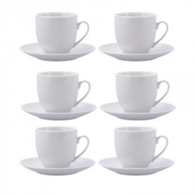 TAZAS TE 20 CL  PLATO PORCELANA NEW RENOVA SET 6