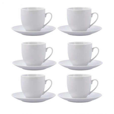 TAZAS TE 20 CL  PLATO PORCELANA NEW RENOVA SET 6